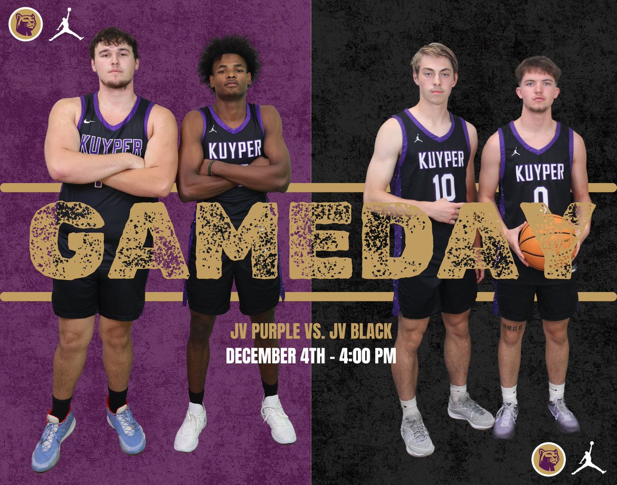 GAMEDAY! 

JV - Black 🆚 JV - Purple
📍 Boonstra Gymnasium
⏰ 4:00pm ET 
📺 youtube.com/@KuyperCollege…

#GoCougars