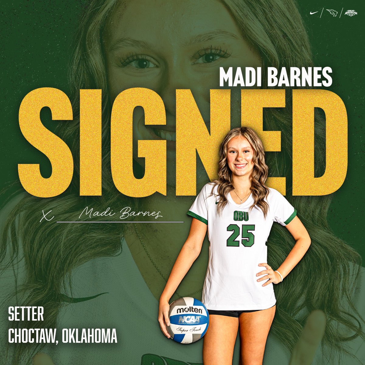 Huge welcome to Bison Hill to our girl Madi Barnes🦬💚💛