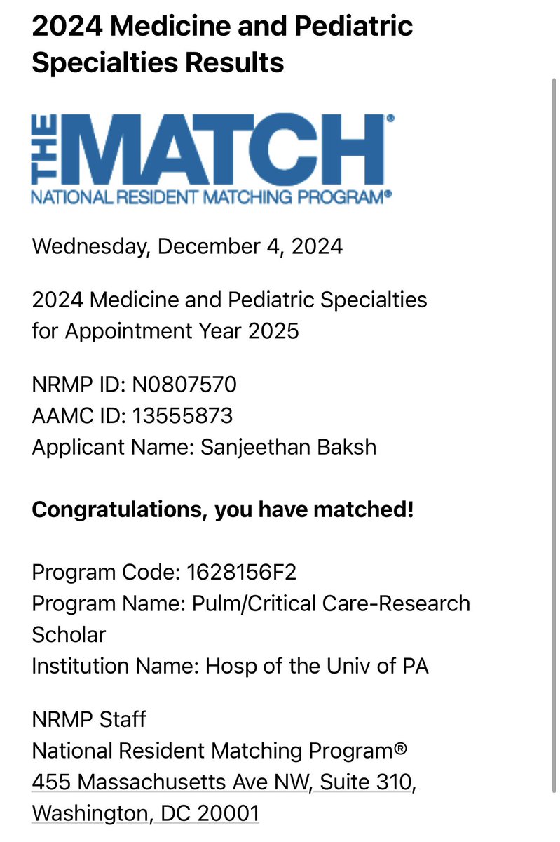 Sanjee Baksh (@s__baksh) on Twitter photo So thrilled to share I matched at <a href="/PennMedicine/">Penn Medicine</a> for fellowship in pulm/crit care! So incredibly grateful for all my mentors and friends at <a href="/mghmedres/">MGH IM Residents</a> and can’t wait to start the next phase of my training in Philly 🎉🥳 So thrilled to share I matched at <a href="/PennMedicine/">Penn Medicine</a> for fellowship in pulm/crit care! So incredibly grateful for all my mentors and friends at <a href="/mghmedres/">MGH IM Residents</a> and can’t wait to start the next phase of my training in Philly 🎉🥳