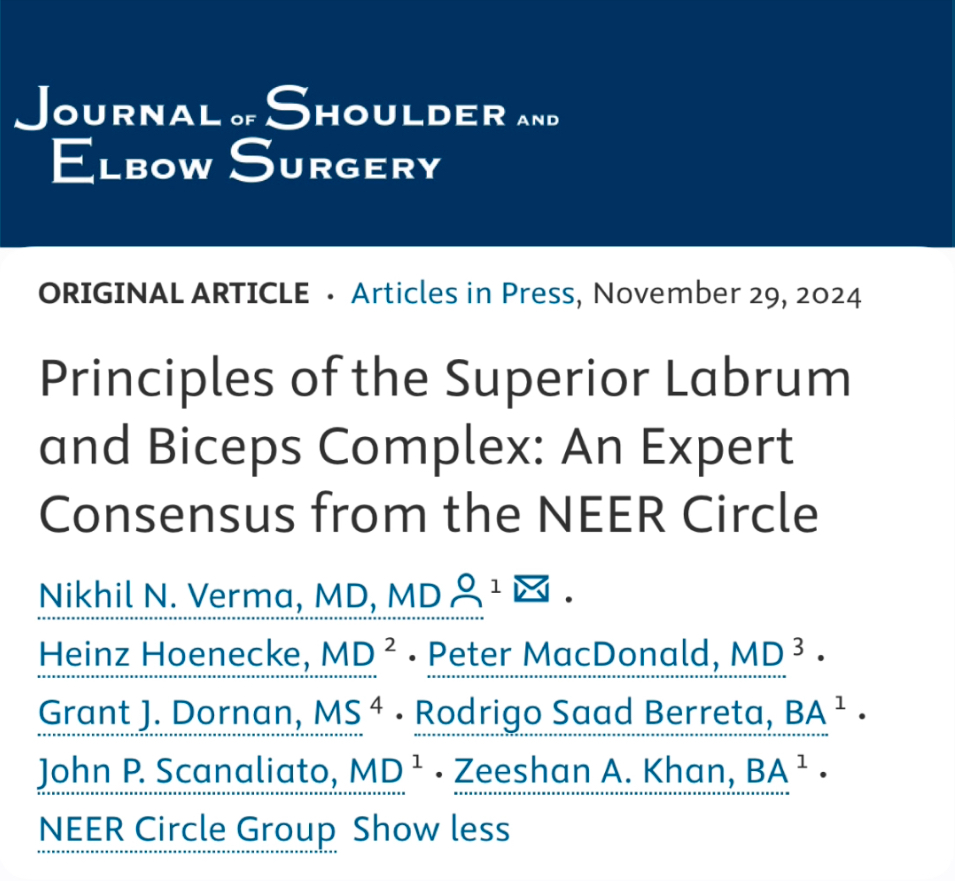 Management of the injuries to the SLAP-biceps complex remains a clinical challenge, especially among overhead throwing athletes.

Check out our expert consensus statement from the <a href="/ASESmembers/">American Shoulder and Elbow Surgeons</a> Neer Circle on managing these injuries!

jshoulderelbow.org/article/S1058-…
