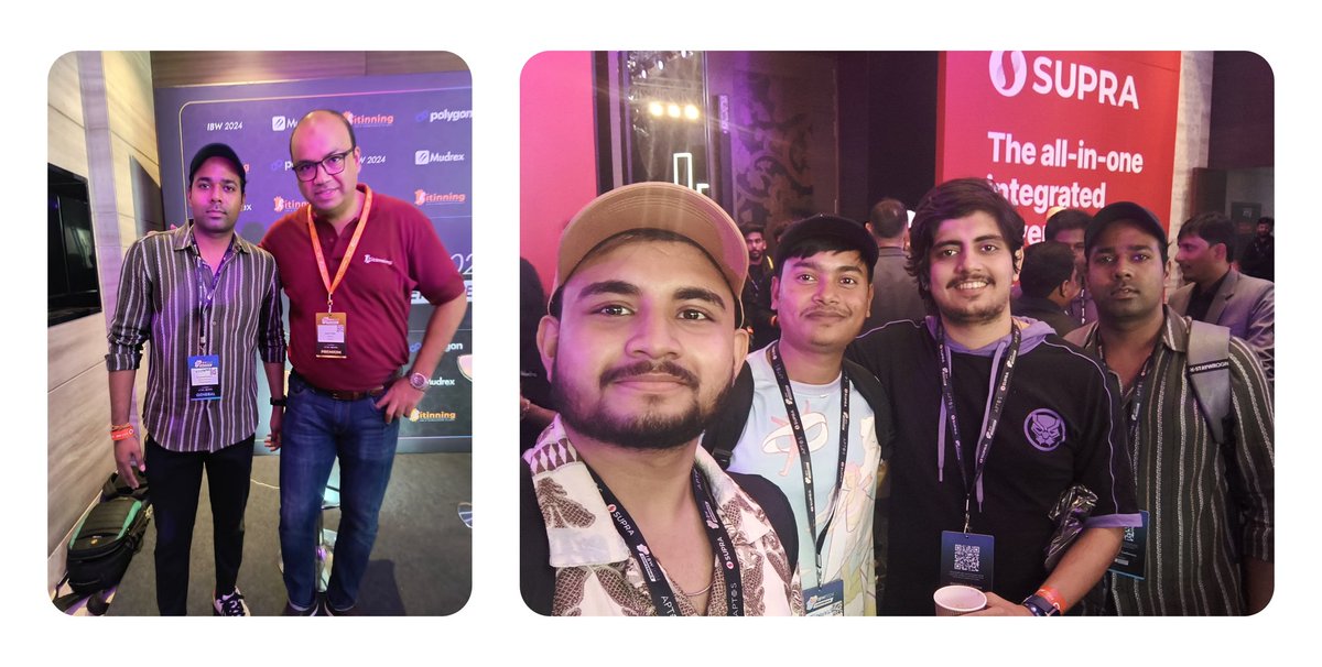 Shashwat_web3's tweet image. Had an incredible experience at #IBW24 in Bangalore!
It was an honor meeting @simplykashif Sir, a privilege to connect with @cryptoprofesso9 Sir, and an absolute delight spending time with the amazing @suraj_sharma14 and @adityakrx.