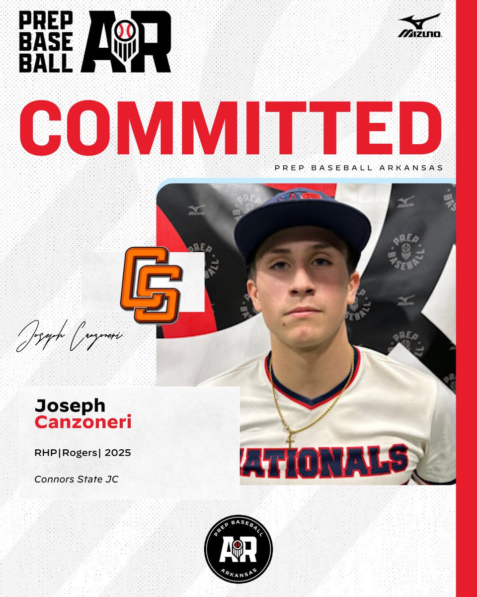 PBR Arkansas (@prepbaseballar) on Twitter photo RHP Joseph Canzoneri (Rogers, 2025) commits to Connors State JC
<a href="/Joe_Canzo/">Joseph Canzoneri</a>
<a href="/RHSMounties/">Rogers Mounties</a>
<a href="/ConnorsBaseball/">Connors State Baseball</a>
👤PROFILE: loom.ly/MDhCprE RHP Joseph Canzoneri (Rogers, 2025) commits to Connors State JC
<a href="/Joe_Canzo/">Joseph Canzoneri</a>
<a href="/RHSMounties/">Rogers Mounties</a>
<a href="/ConnorsBaseball/">Connors State Baseball</a>
👤PROFILE: loom.ly/MDhCprE