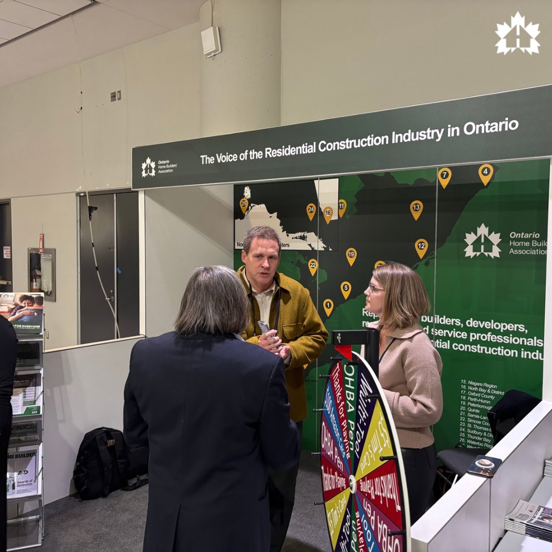 OntarioHBA's tweet photo. Day 1 at The Buildings Show! 

Come by booth 2 on the 800 level to learn more about OHBA and win some great prizes. 

Plus, we’re hosting a social hour tonight at at the top of aisle 200 from 3 to 5 pm! First 100 guests get a free drink ticket. #TheBuildingsShow #OHBA https://t.co/sO7qbVpcTB