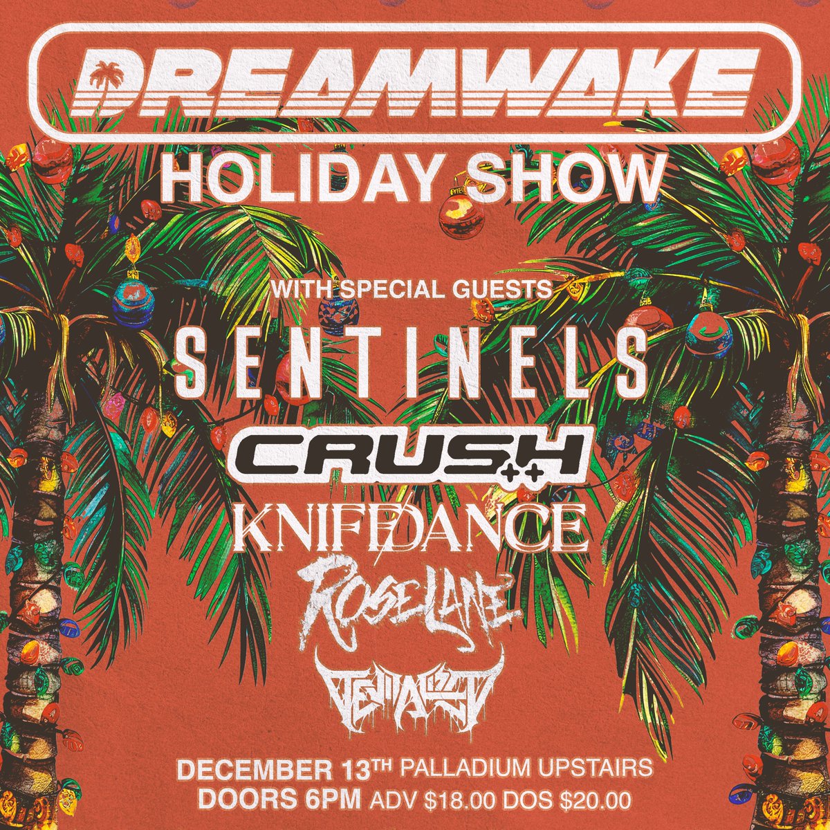 The Palladium (@palladiumshows) on Twitter photo Start your holiday season off right next week at the <a href="/dreamwakect/">D R E A M W A K E</a> holiday show! Featuring sets from <a href="/SentinelsNJ/">Sentinels</a>, Crush++, Knifedance, Rose Lane & <a href="/DevitalizedMA/">Devitalized</a>!
Get š NOW: seetickets.us/event/dreamwak⦠Start your holiday season off right next week at the <a href="/dreamwakect/">D R E A M W A K E</a> holiday show! Featuring sets from <a href="/SentinelsNJ/">Sentinels</a>, Crush++, Knifedance, Rose Lane & <a href="/DevitalizedMA/">Devitalized</a>!
Get š NOW: seetickets.us/event/dreamwakā¦