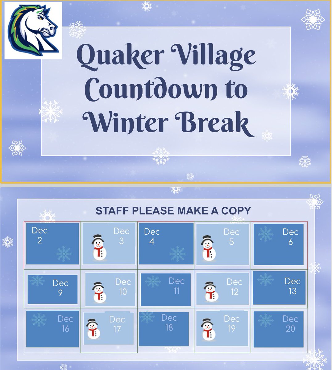 QuakerVillagePS's tweet image. Our students are excited to engage in different activities throughout the month of December!