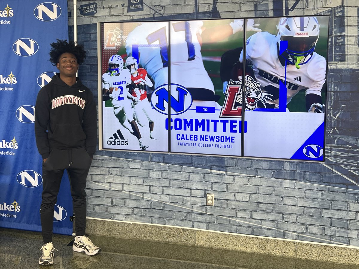 Congratulations Caleb Newsome who signed his National Letter of Intent to continue his academic &amp; Football career at Lafayette College! Hard work pays off yet again! #NazarethProud #GoBlueEagles