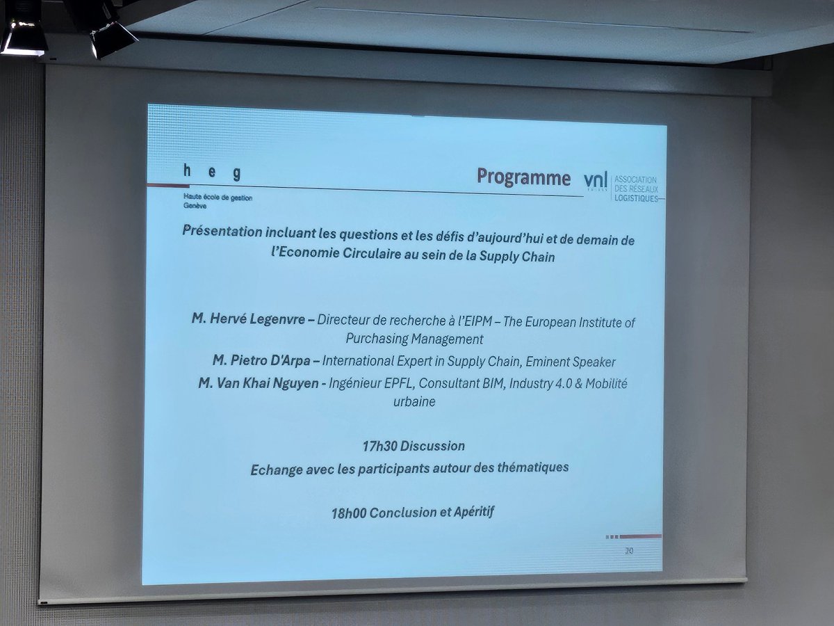Very interesting panel discussion <a href="/hes_so/">HES-SO</a> HEG Genève on circular economy. #VNL