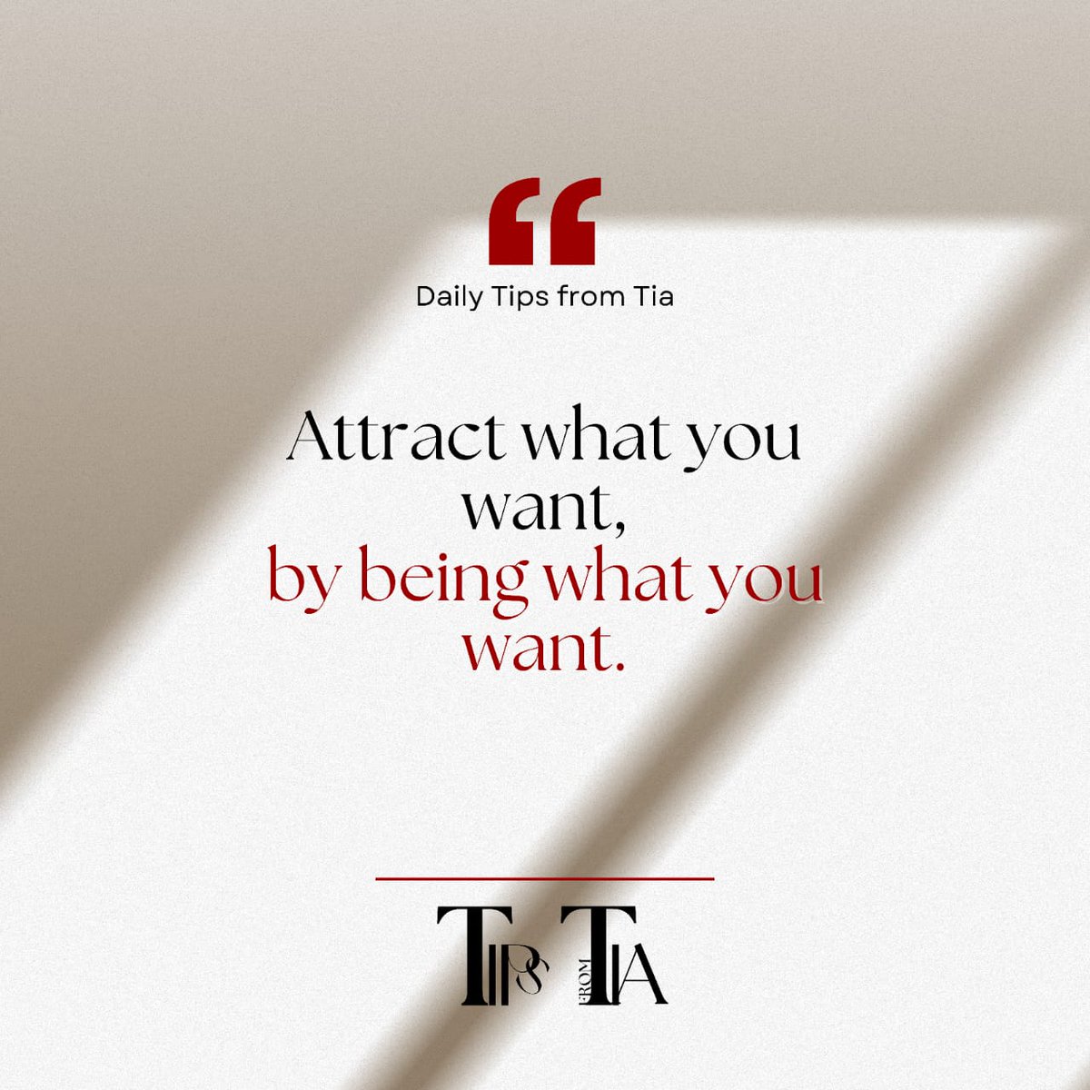 Tip of the day, it's all about MINDSET. If you want better, then BE BETTER. ✨
Always remain positive and remember why you love doing what you're doing. ❤️❤️❤️

#tipsfromtia #tiacristy #lifestyleblogger #dailytips #dailyreminder #dailymotivation #positivevibes #positivity