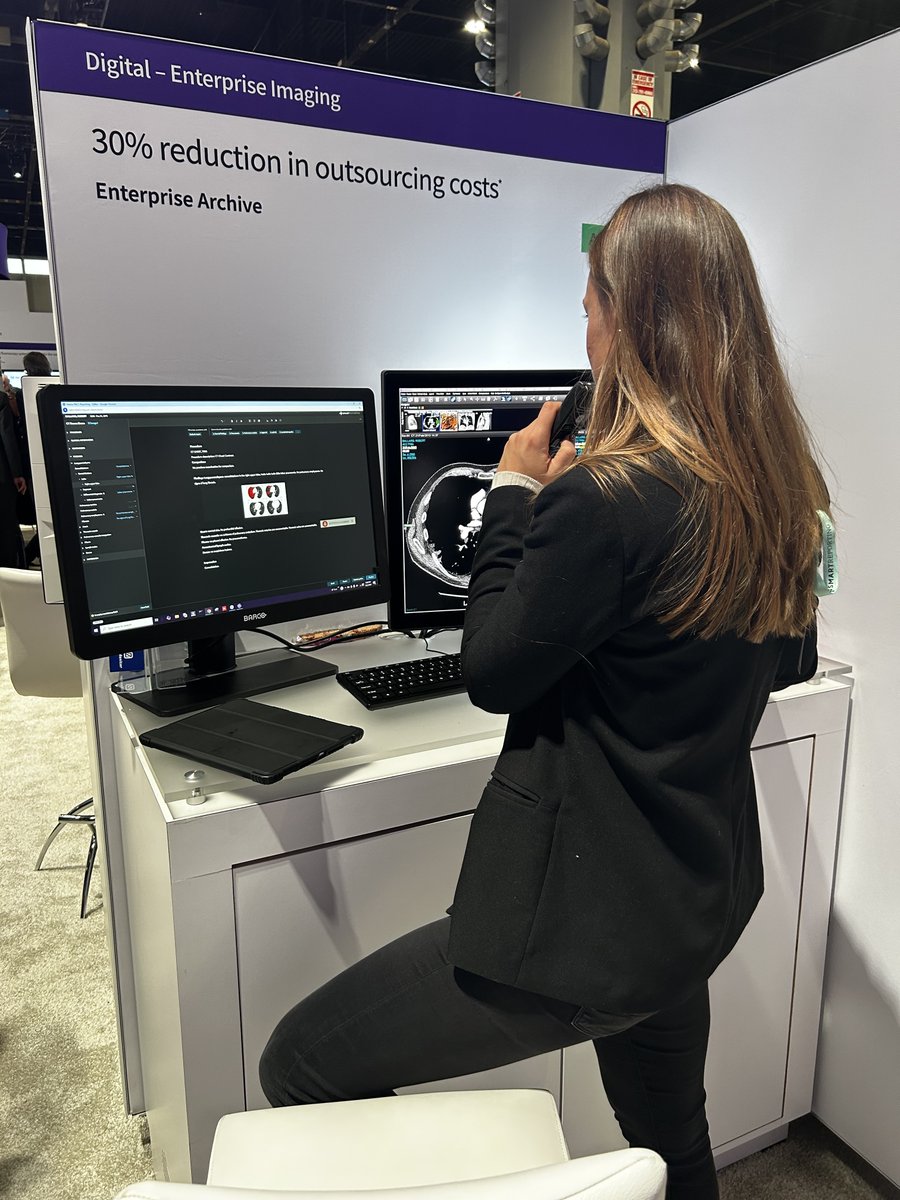 LAST CHANCE to meet our colleague Franziska Kriegel today at the GE Booth 7330, North Hall, Level 3, until 1:00 PM CST! She’s featuring Enterprise Imaging EMEA with Smart Reporting—don’t miss it! #RSNA24