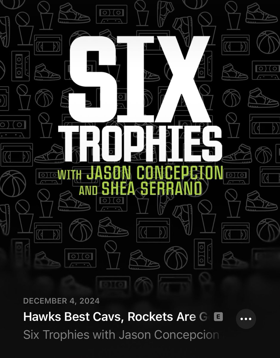 it’s the best day of week babyyyyyyyyy

new episode of SIX TROPHIES

i apologize in advance for the all of the [REDACTED] mentions

very unprofessional

won’t happen again

🔗: podcasts.apple.com/us/podcast/six…