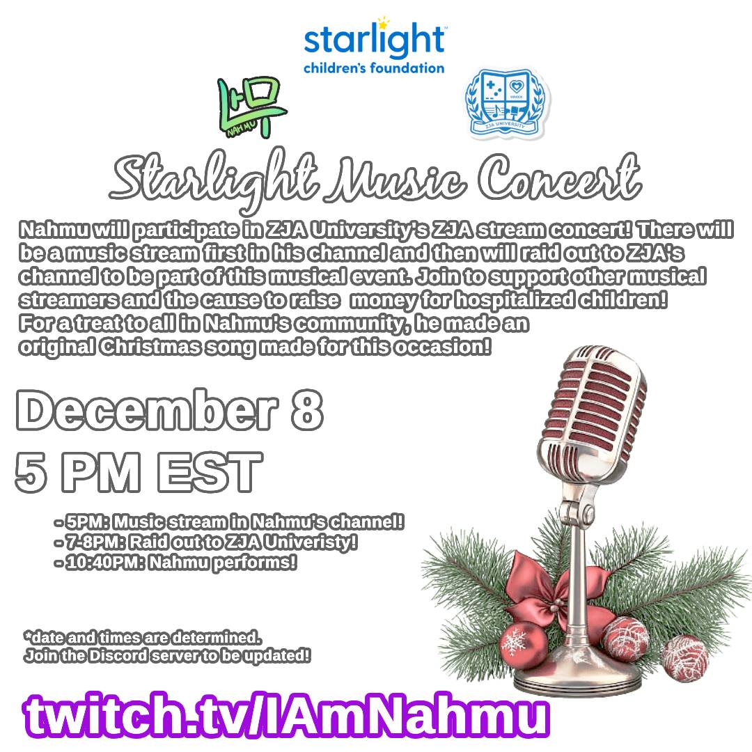 This Sunday I am making a collaboration with <a href="/ZJAUniversity/">ZJA University</a> on their music concert stream! Hope to see you there!

@twitch <a href="/StarlightUS/">starlightUS</a> <a href="/tiltify/">Tiltify</a>