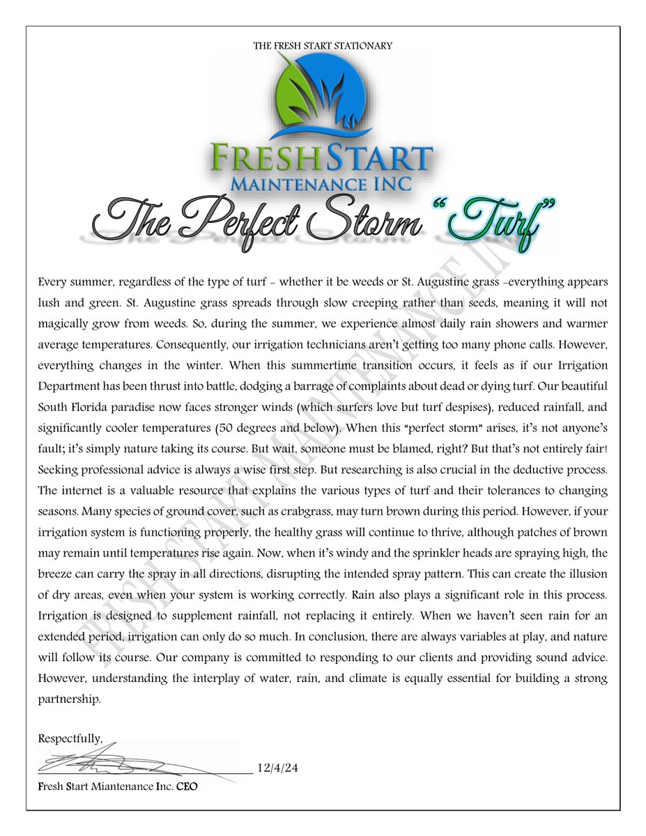 FreshStartMain1's tweet photo. "The Perfect Storm" by Mr. Nicholas Petrino / CEO of Fresh Start Maintenance Inc.
#ceocorner #ceostationary #www.freshstartmaintenance.com #freshlook #freshstartdifference #weappreciateyou #wearefreshstart #123FRESHSTART #nicholaspetrino #ceo #thefreshstartstationary https://t.co/YN4ro0SGTS