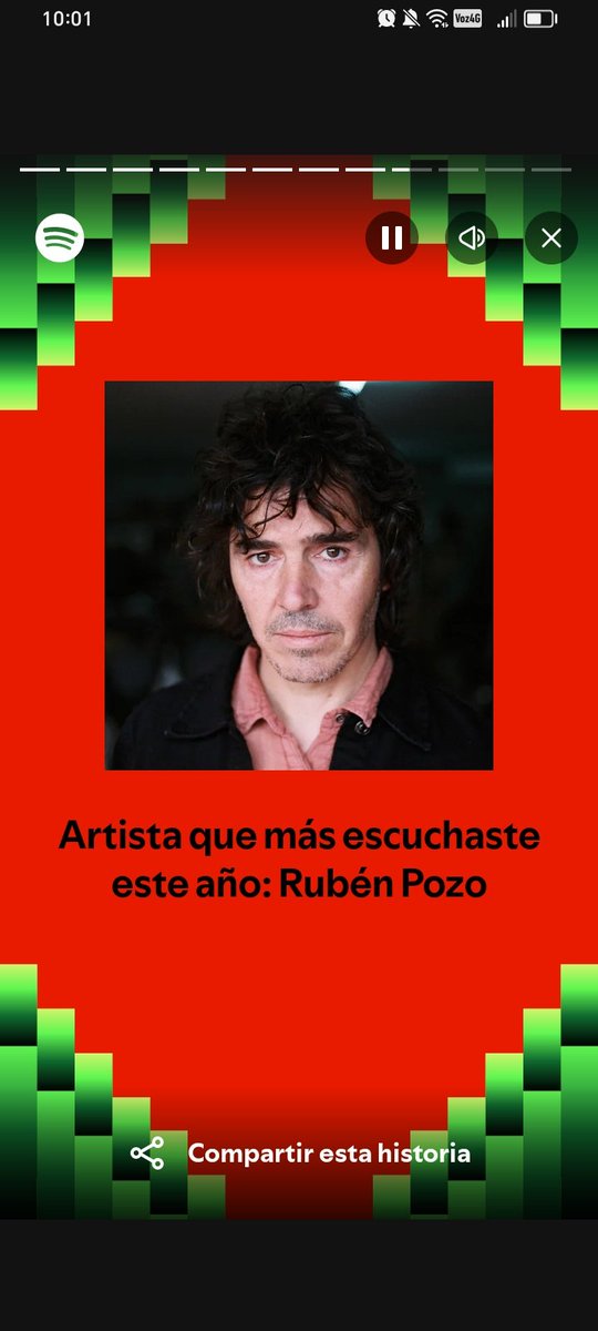 Hola <a href="/RubenPozoPrats/">Rubén Pozo</a> un año más siendo mi artista más escuchado