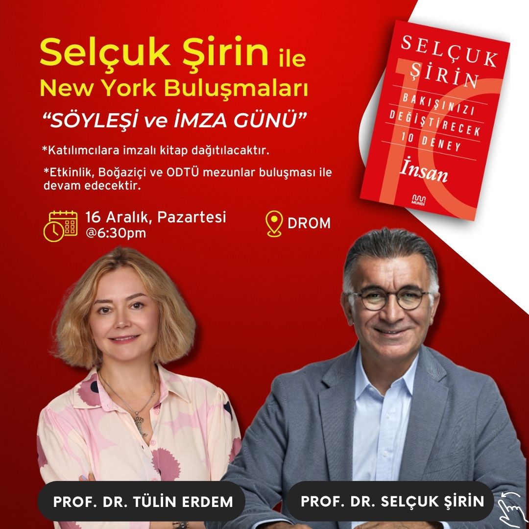 AlaturkaAmerika's tweet photo. 🎙️ Selçuk Şirin ile New York Buluşmaları: Söyleşi ve İmza Günü

https://t.co/ot6wLK8n5V

📅 Tarih: 16 Aralık Pazartesi
⏰ Saat: 18:30
📍 Yer: DROM, New York https://t.co/A7qa4h66X8