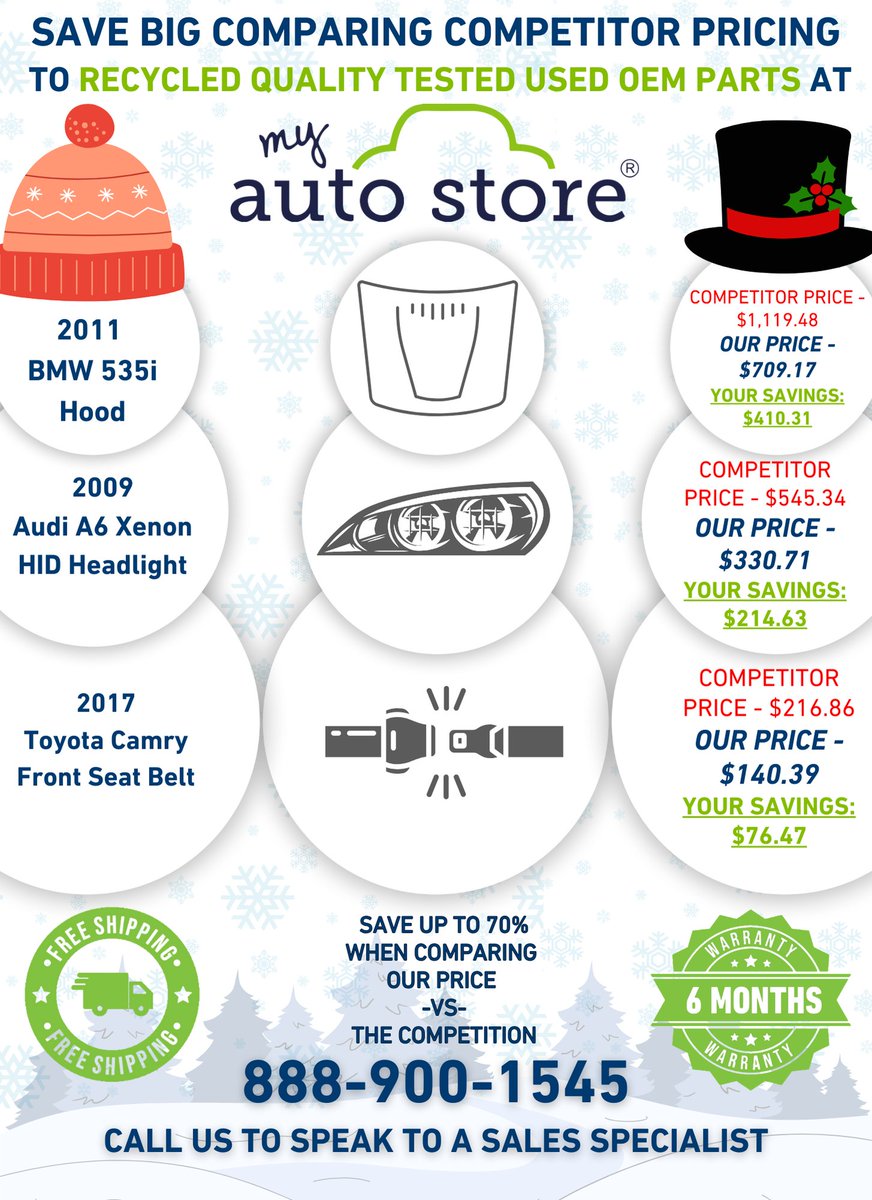 Take a look at this week's price comparison! At My Auto Store, we are determined to give you the best price we can. Save Big by shopping at My Auto Store!🛍#myautostore #savebig #bigsavings #compareprices