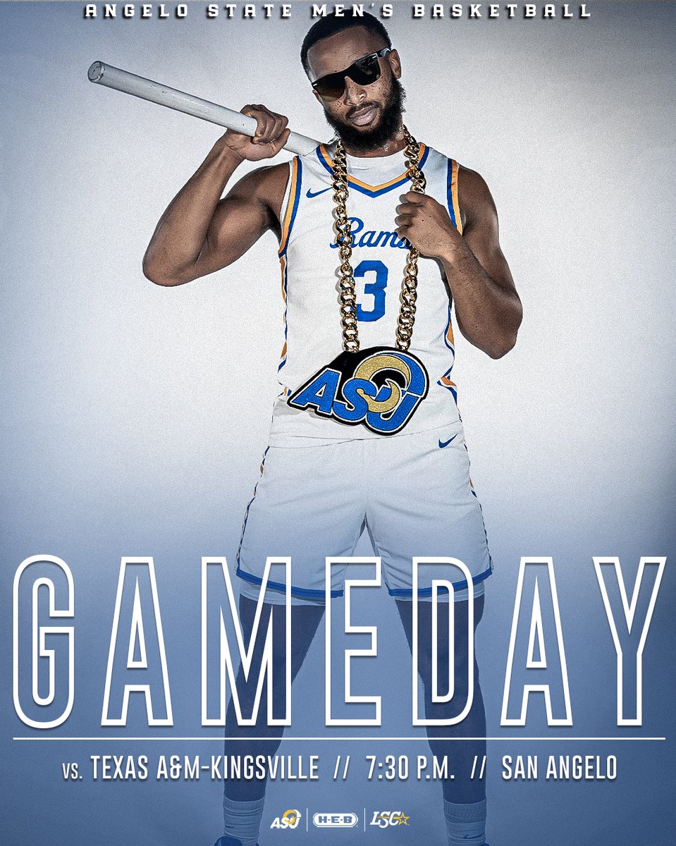 angeloathletics's tweet photo. GAMEDAY! The Rams and the Hogs battle it out tonight! #RamEm 

🏀🆚Texas A&amp;M-Kingsville
📍: San Angelo
🏟️: Junell Center - Stephens Arena
🕢: Tonight - 7:30 p.m.
📊: https://t.co/RAVjpK4GUt
📺: https://t.co/6oOPoIGzTd
📻: https://t.co/BGFzl5CGYm https://t.co/WYkTezuLnW