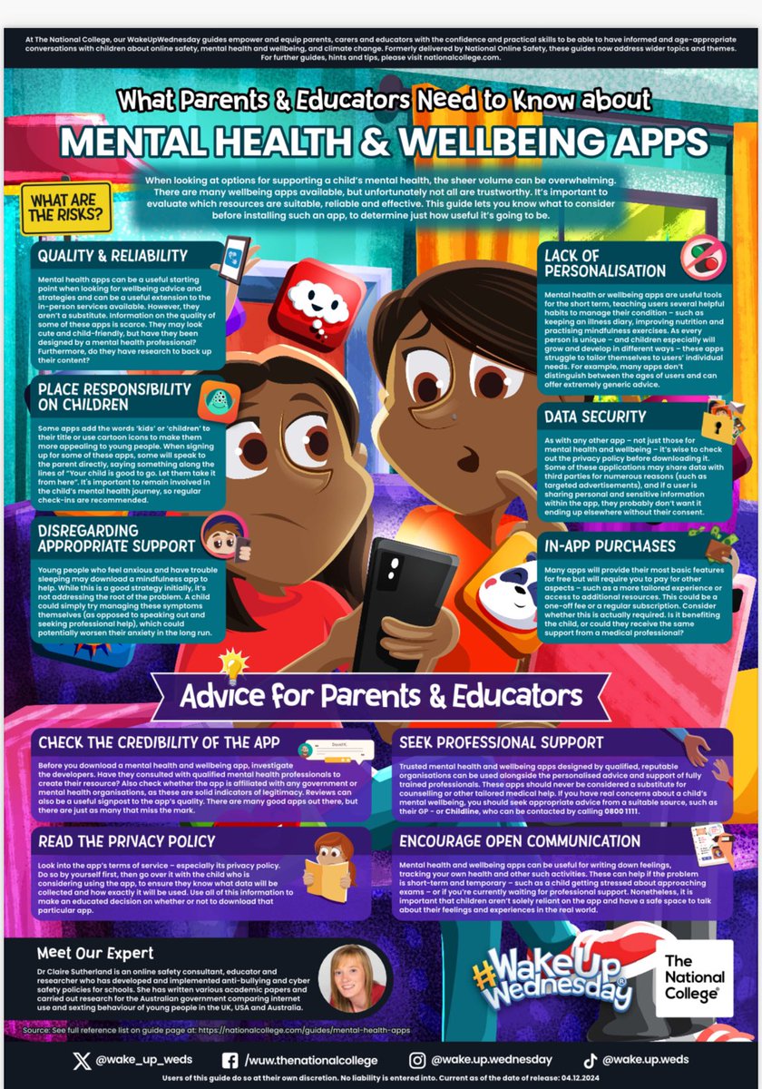 ⏰ Wake Up Wednesday ⏰

This free guide brings you up-to-speed on the risks associated with mental health apps, while also letting you know how to safeguard any children and young people using these services.