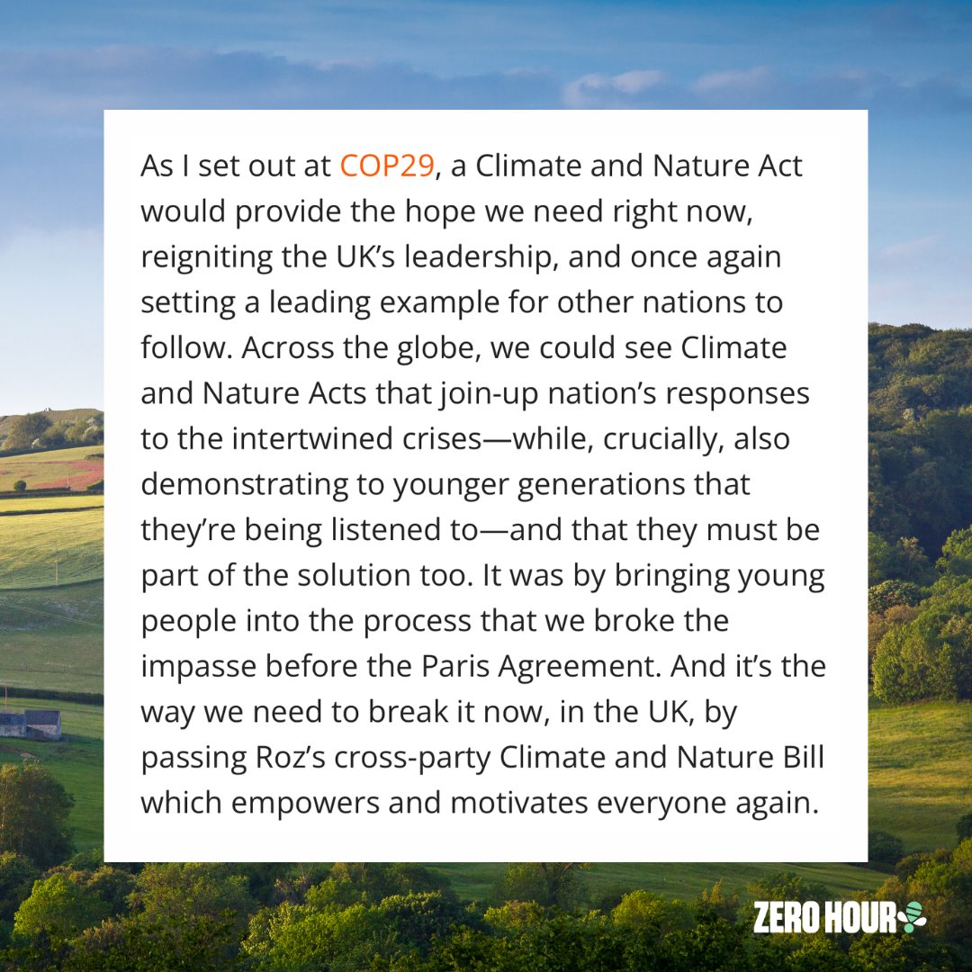 Zero Hour @zero-hour.bsky.social (@zerohour_uk) on Twitter photo 📣 @PippaHeylings: “As I set out at #COP29, a Climate and Nature Act would provide the hope we need right now; reigniting the UK’s leadership, and, once again, setting a leading example for other nations to follow.” #CANBill <a href="/libdemvoice/">libdemvoice</a> libdemvoice.org/pippa-heylings… 📣 @PippaHeylings: “As I set out at #COP29, a Climate and Nature Act would provide the hope we need right now; reigniting the UK’s leadership, and, once again, setting a leading example for other nations to follow.” #CANBill <a href="/libdemvoice/">libdemvoice</a> libdemvoice.org/pippa-heylings…