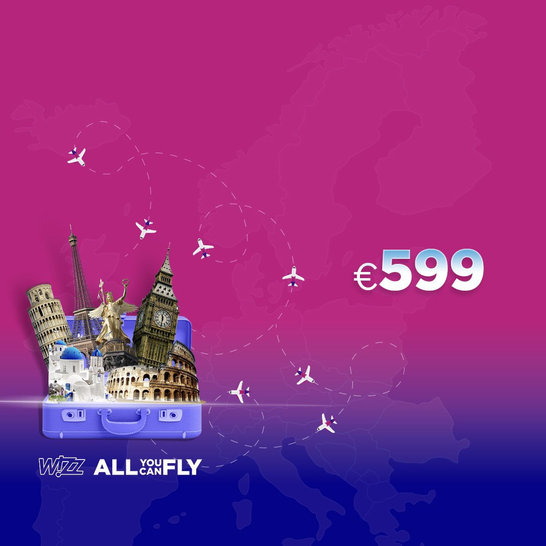 Exciting news! The All You Can Fly membership is open again! 

If you’re always on the lookout for the best prices and have a flexible schedule, this is tailored just for you ✈️ 

Our exclusive membership is filling up fast, register today: shorturl.at/bDcuu