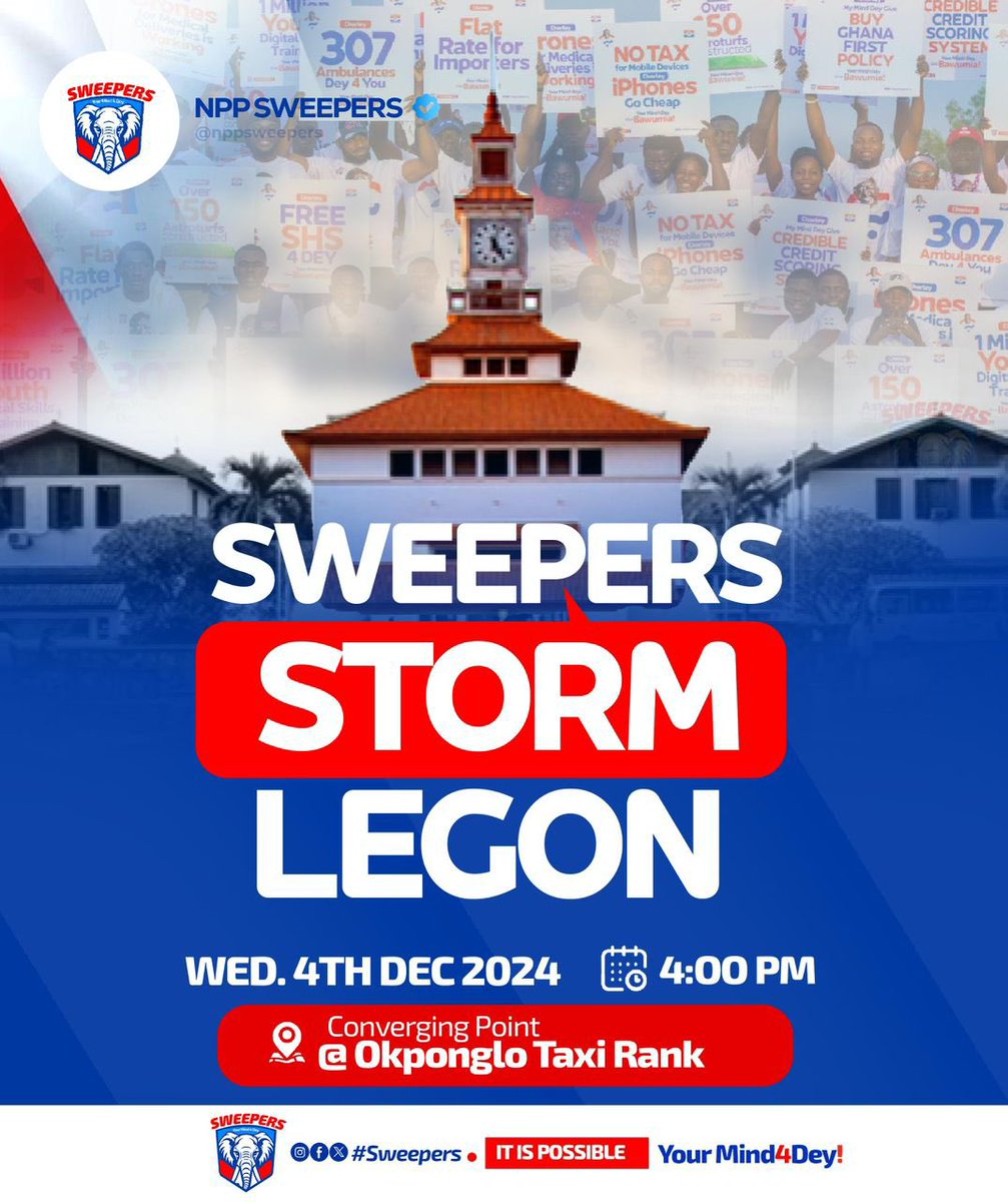 nppsweepers's tweet photo. We are not relenting! The momentum is on our side. Come along! 
IT IS POSSIBLE 🐘🇫🇷

#Nppsweepers 
#BawumiaForPresident https://t.co/KURzRMsw3r