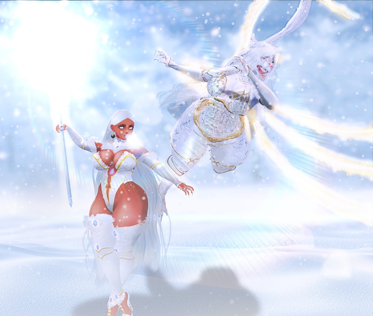"This world has forgotten true power. So many secrets buried in ice. No one will remember them; they cannot fight the cold. This is but a battle; I've already won the war."

Just an Ice Witch and her Familiar~

🧙/ 🐉: Me
📸/ 🖌️: Also me

#secondlife #slfurry #virtualphotography