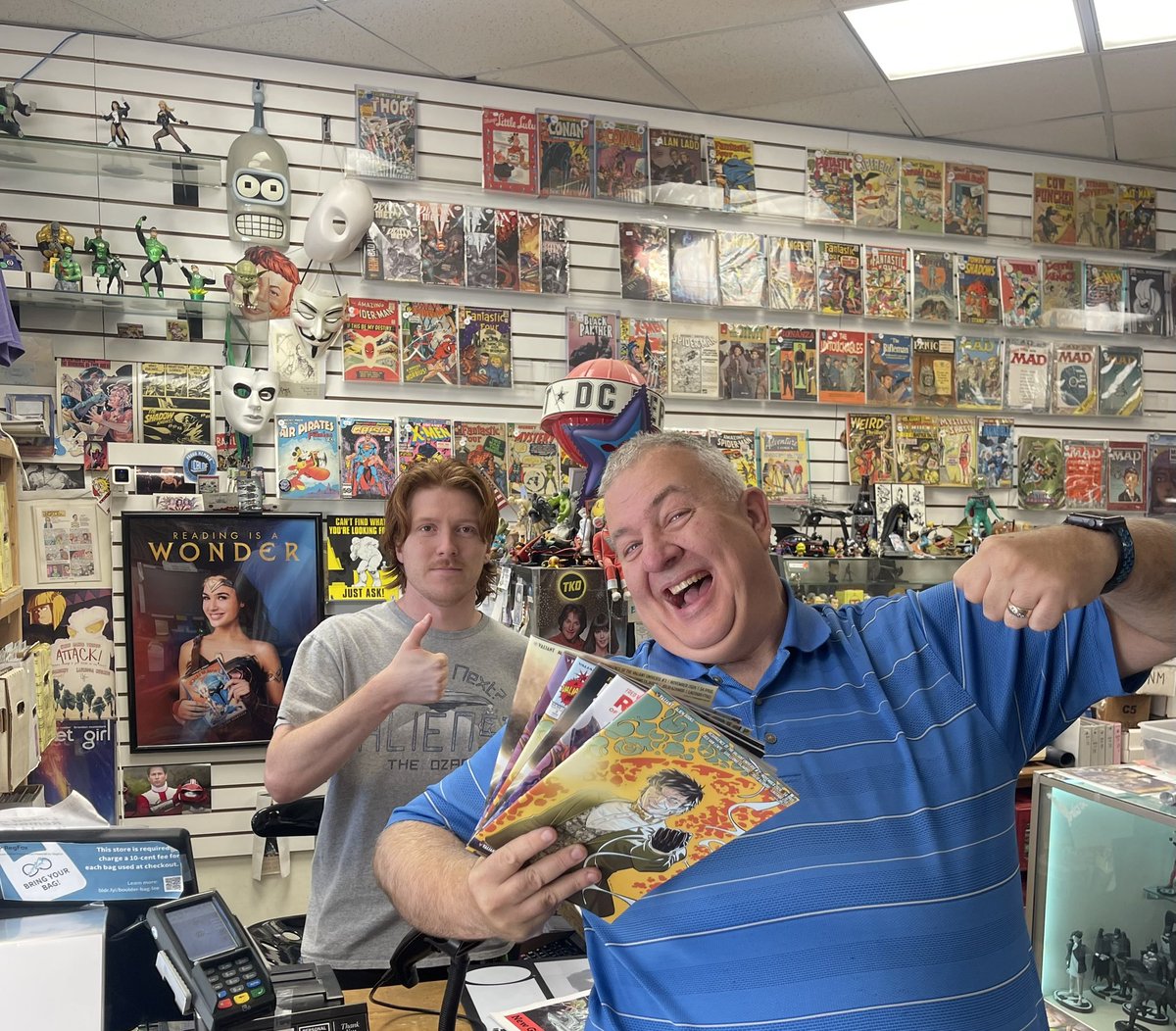 #BadIdeaCyberMonday - Remember to shop local y’all! Hey <a href="/badideahello/">BAD IDEA</a>, here are today’s picks from <a href="/timewarpboulder/">Time Warp Comics & Games</a>. Hope we win two of those special CUL-DE-SAC GalaxyCon Edition signed copies with the sick <a href="/WAYSHAK/">WAY$HAK</a> art!