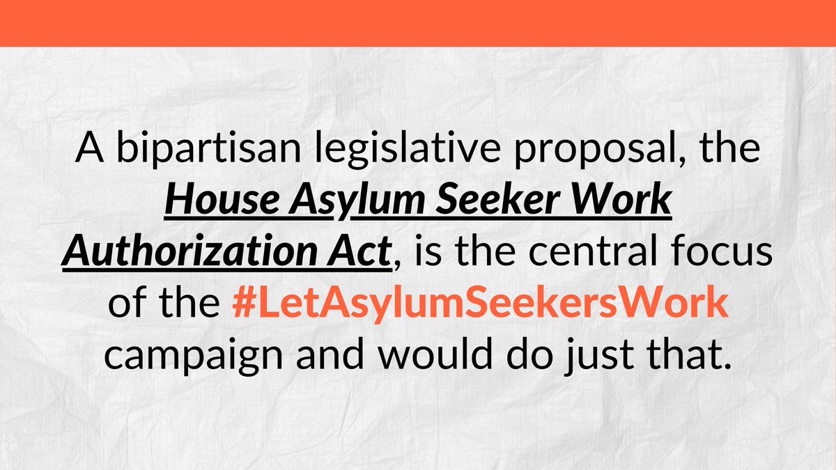RefugeeAdvcyLab's tweet photo. The Lab, @RefugeesIntl &amp; @DataProgress find that 60% of likely voters support reducing wait times for work permits for asylum seekers.
The House #ASWAA will do just that &amp; #LetAsylumSeekersWork👇
@asylumadvocacy @AILANational 
https://t.co/NjPqKqpqeY https://t.co/ozTmiEn33F