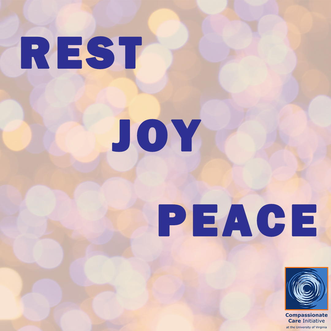 Enjoy the winter break, Hoos! We hope you can find moments of rest, joy and peace, that are supportive and nourishing to you.