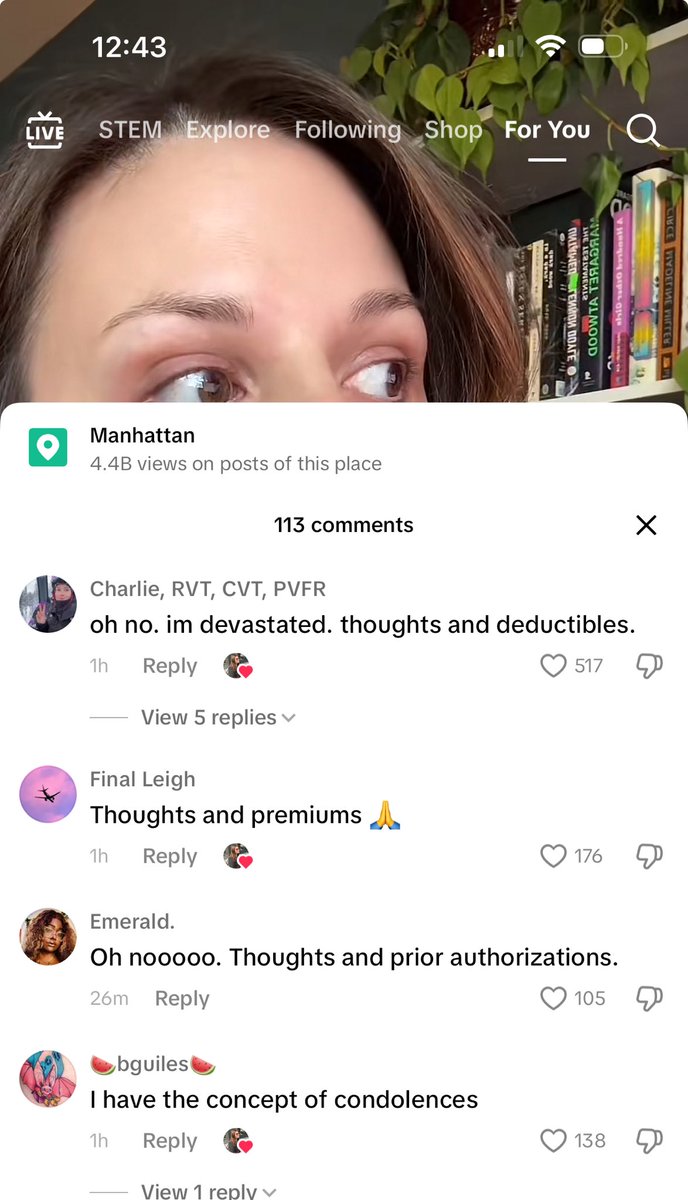 Watching a video of people talking about the CEO of UHC and the comments ….