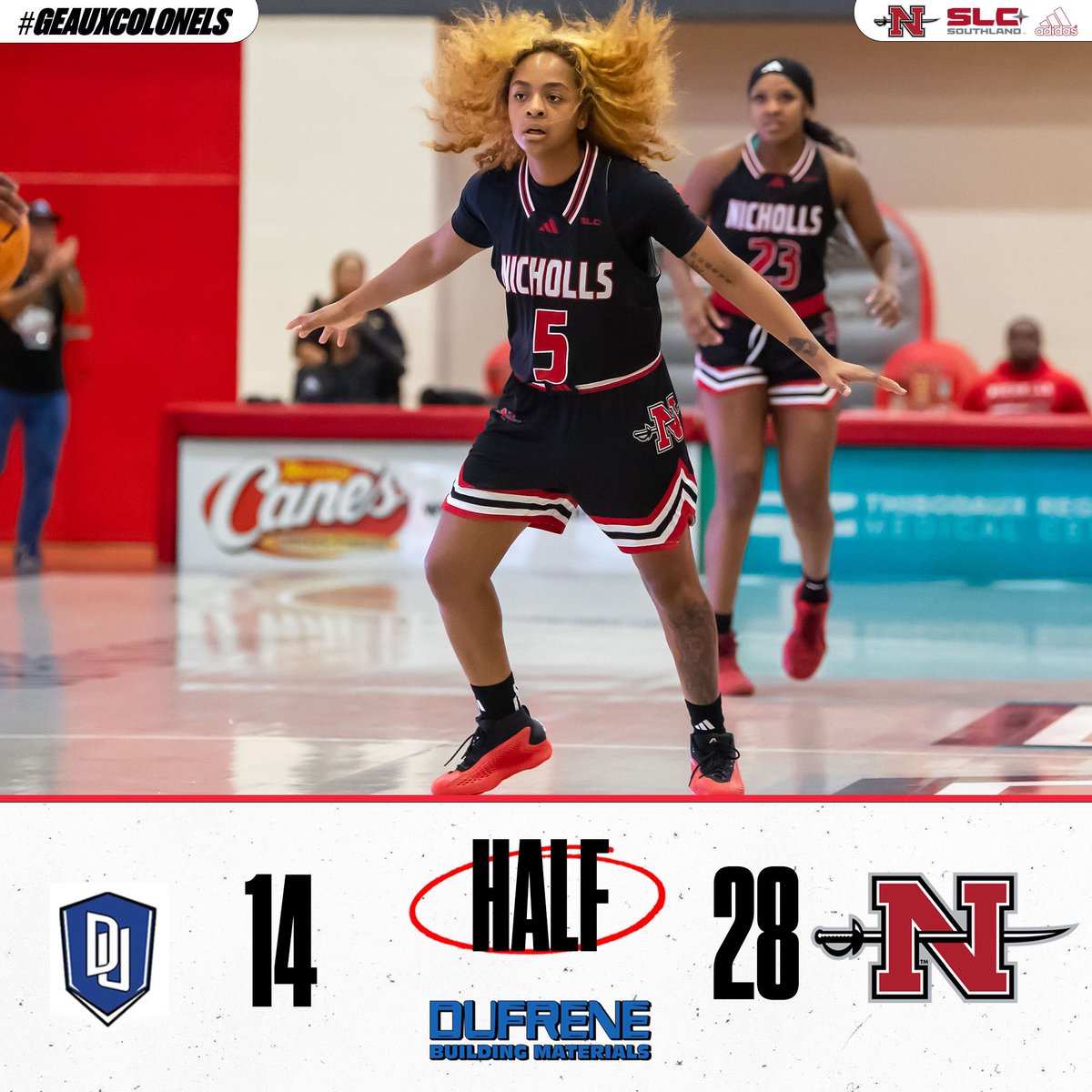 Colonels lead by 14 at the break!

Malaya Jones has 12 points to lead all scorers