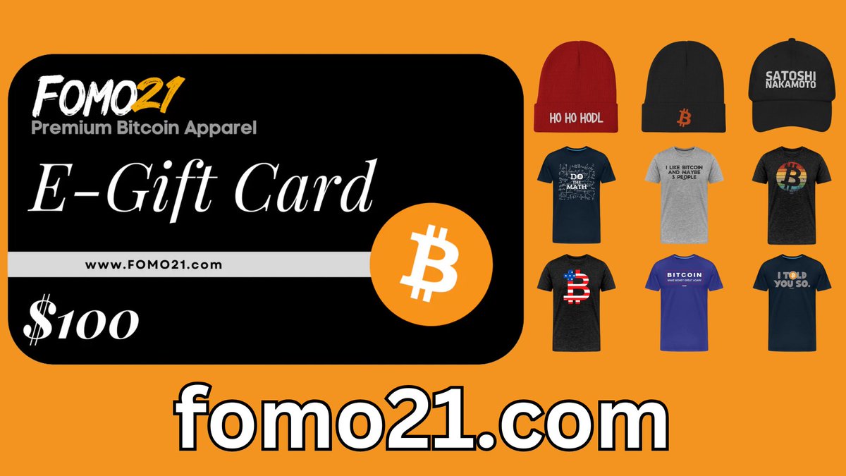 NeilJacobs's tweet image. 🚨BITCOIN MERCH HOLIDAY GIVEAWAY🚨

Giving away two $100 FOMO21 gift cards for the holidays!  🎄🎁 🕎🎅❄️ 

Enter now:

1. Follow @FOMO21shop
2. Like and Repost this post

Winners will be announced this Sunday!

Who wants them? 🙋‍♂️🙋‍♀️