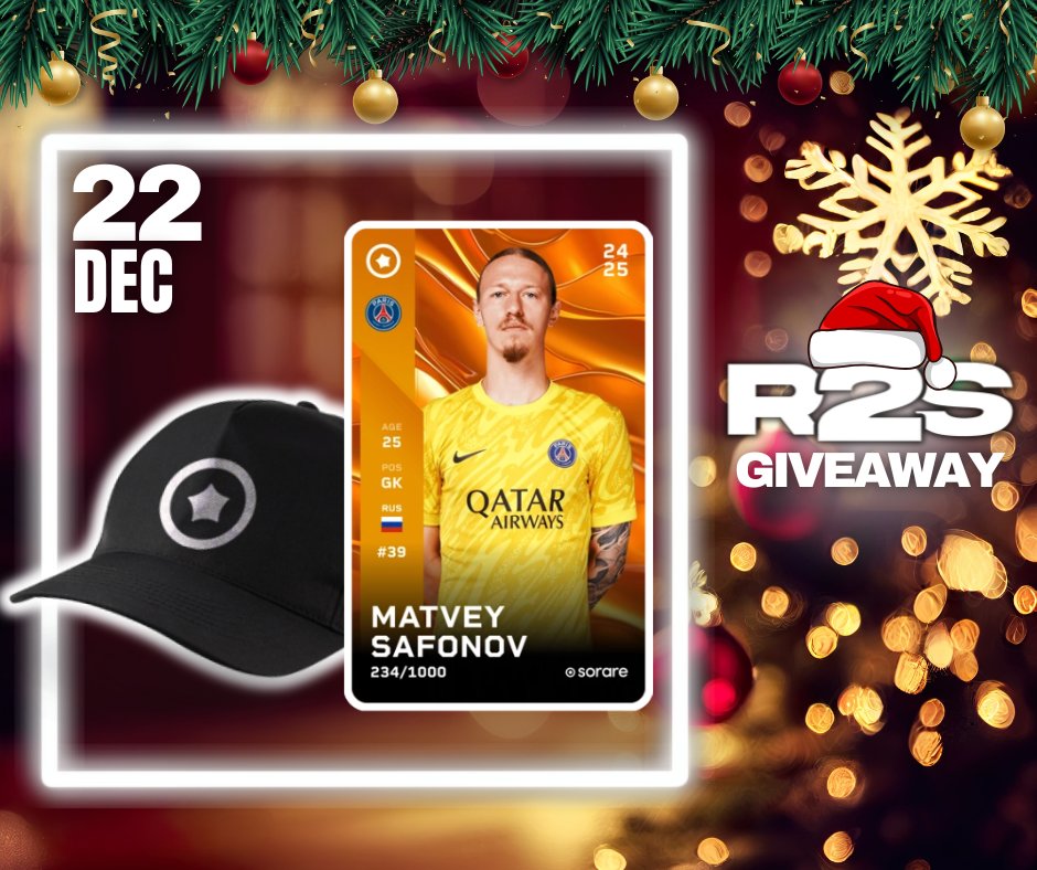 Salahisbeast's tweet image. Day 22 Of The Christmas Advent Calendar 🎄🎅

Every Day a New Giveaway 🎁

To Enter:
- Like &amp;amp; Retweet
- Join Football Discord For Free:
discord.gg/gkbCUV7znb

Winner Announced Every day in the Discord!
#Sorare #Giveaway #NFTGiveaways