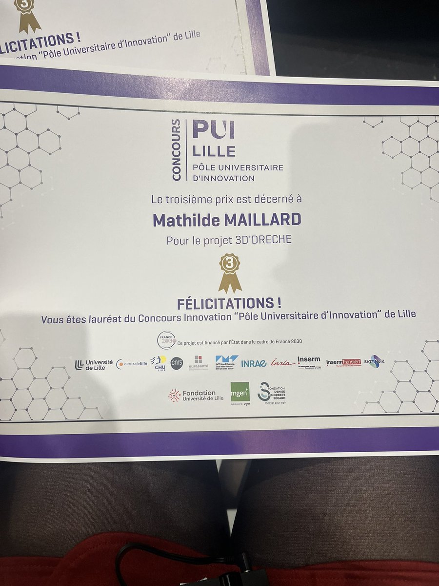 J’ai toujours rêvé d’associer mes deux passions, la bière et l’impression 3D. Aujourd’hui ce rêve devient réalité grâce au concours d’innovation PUI de l’Université de Lille ! 

Merci pour cette valorisation, croyez en vos rêves. Let’s print 🍻 au service de la santé !