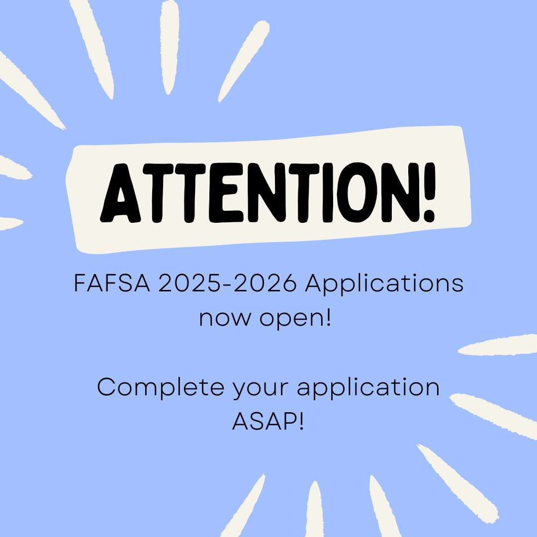 MWUSFS's tweet image. The Free Application for Federal Student Aid (FAFSA) is now open to all students to apply for the 2025-2026 school year! 

Any questions? Feel free to reach out to our financial aid office! 

AZ Financial aid: 
azfinaid@midwestern.edu

IL Financial aid:
ilfinaid@midwestern.edu