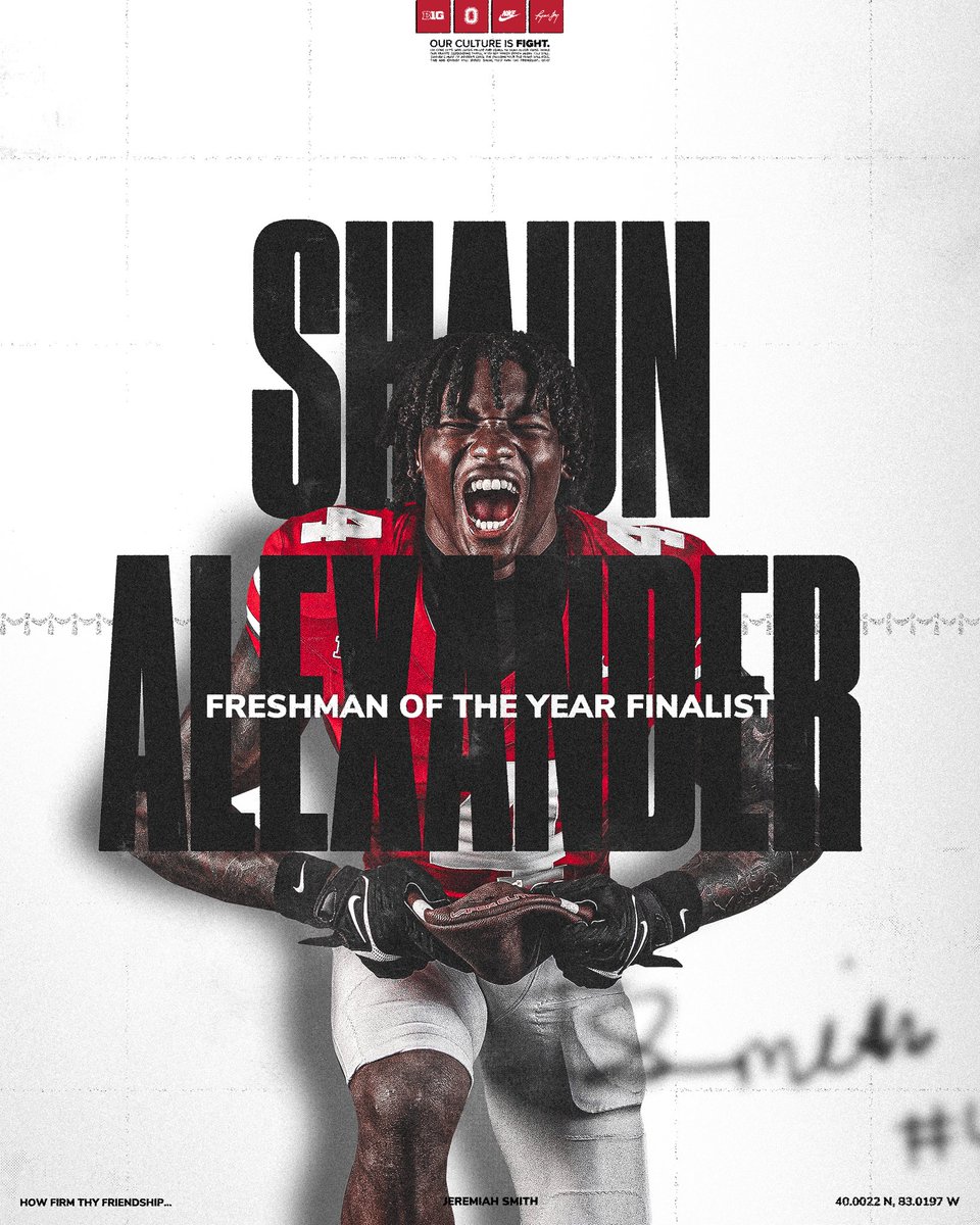 Ohio State Football (@ohiostatefb) on Twitter photo .<a href="/Jermiah_Smith1/">Jeremiah Smith</a> ➡️ Shaun Alexander Freshman of the Year Finalist ✅ .<a href="/Jermiah_Smith1/">Jeremiah Smith</a> ➡️ Shaun Alexander Freshman of the Year Finalist ✅