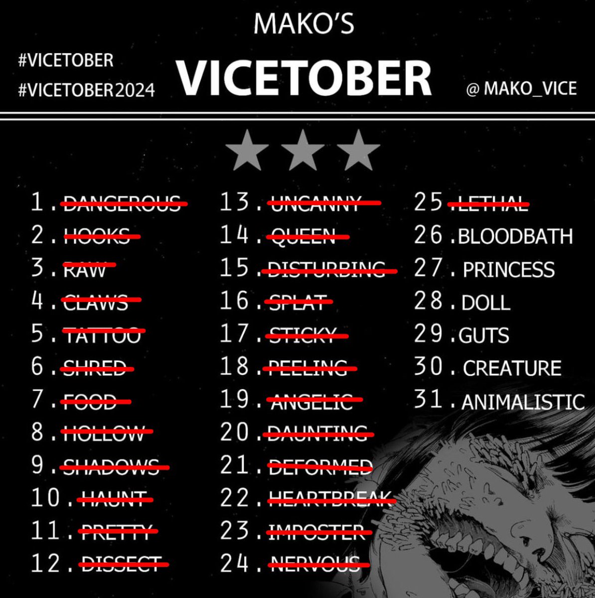 CiambyCimby's tweet photo. Vicetober day: 25 𝐋3𝐭𝐡4𝐥  |

#art #illustration #digitalart #horror #vicetober #vicetober2024 #darkart #artist https://t.co/nlhwRDkmCe