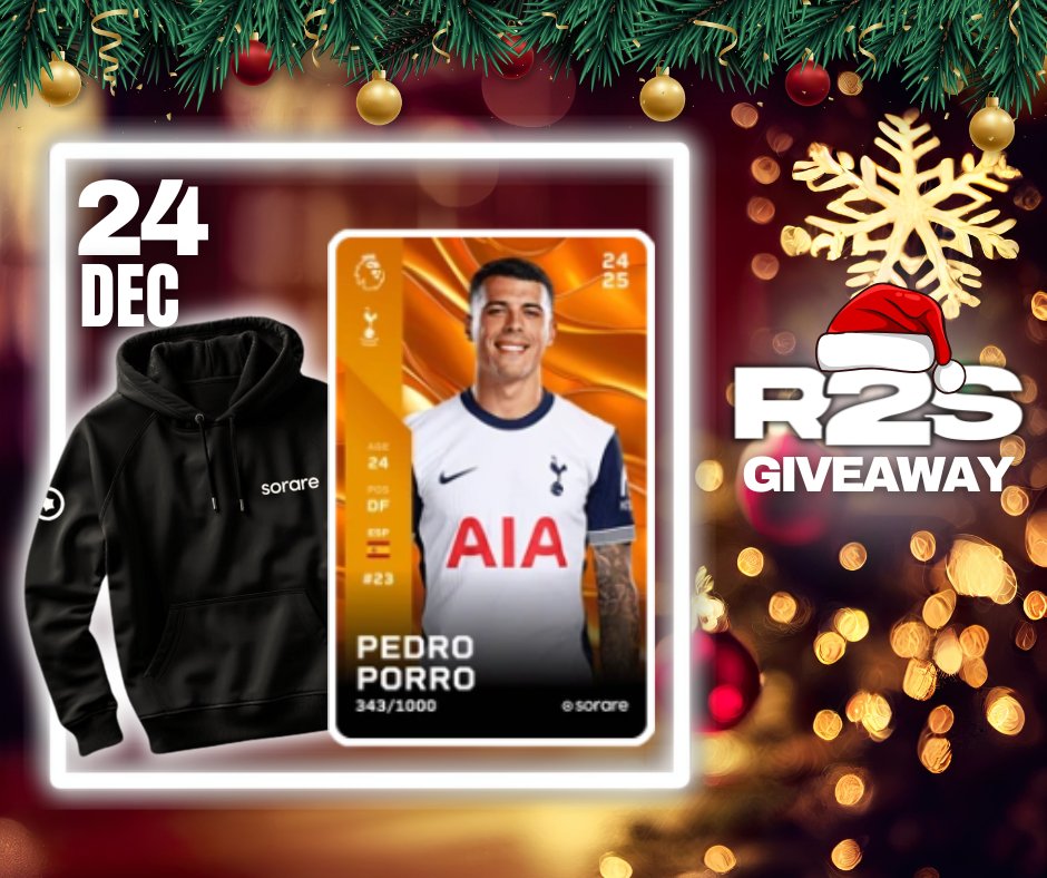 Salahisbeast's tweet image. Day 24 Of The Christmas Advent Calendar 🎄🎅

Every Day a New Giveaway 🎁

To Enter:
- Like &amp;amp; Retweet
- Join Football Discord For Free:
discord.gg/gkbCUV7znb

Winner Announced Every day in the Discord!
#Sorare #Giveaway #NFTGiveaway