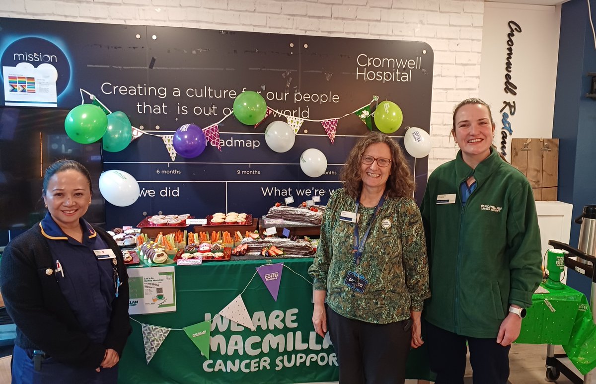 Last week staff from our Integrated Cancer Campus held a Macmillan Coffee morning.

We’ve been fundraising for Macmillan since 1993 and have raised over £30,000 so far!

Thank you to everyone who was involved in organising our coffee morning.