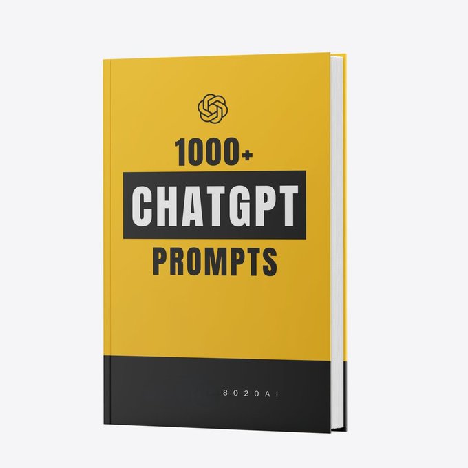 Prompt engineers make $120k-$300k yearly.

That's why I built "1000+ GPT-4 Prompts":

• 1000+ Prompts
• 5000+ AI Tools
• Tips, Tricks, Techniques &amp; more.

And for 24 hours, it's 100% FREE!

To get it, just:

1. Like &amp; Repost
2. Reply "AI"
3. Follow me (so that I can DM)
