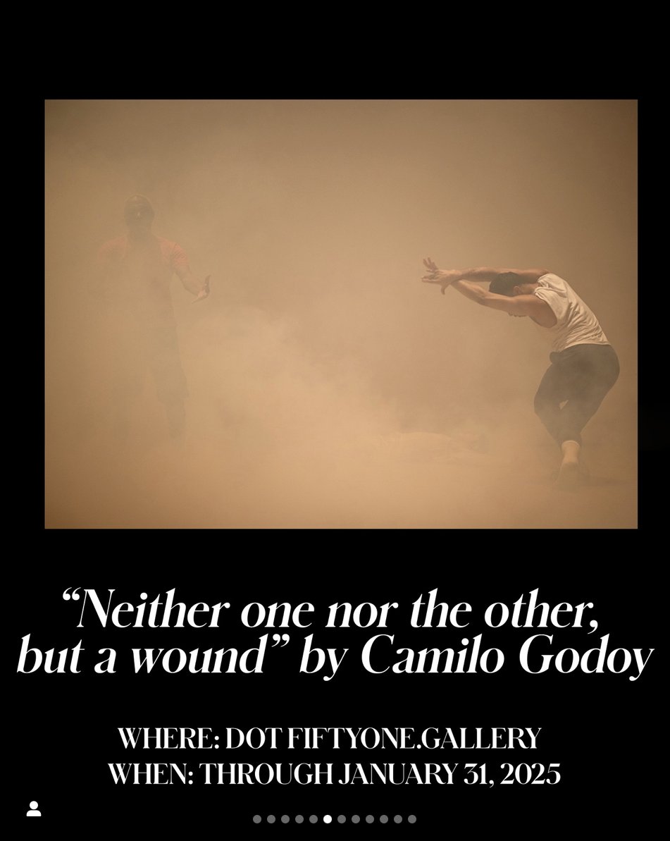 FiftyoneDot's tweet photo. Thank you Giuliana Brida and @cultured_mag , for including Camilo Godoy: Neither One Nor the Other, but a Wound, an exhibition curated by Angelica Arbelaez, in your list of “11 Shows That Will Be the Talk of Miami Art Week.” https://t.co/bnyp0AYMFw