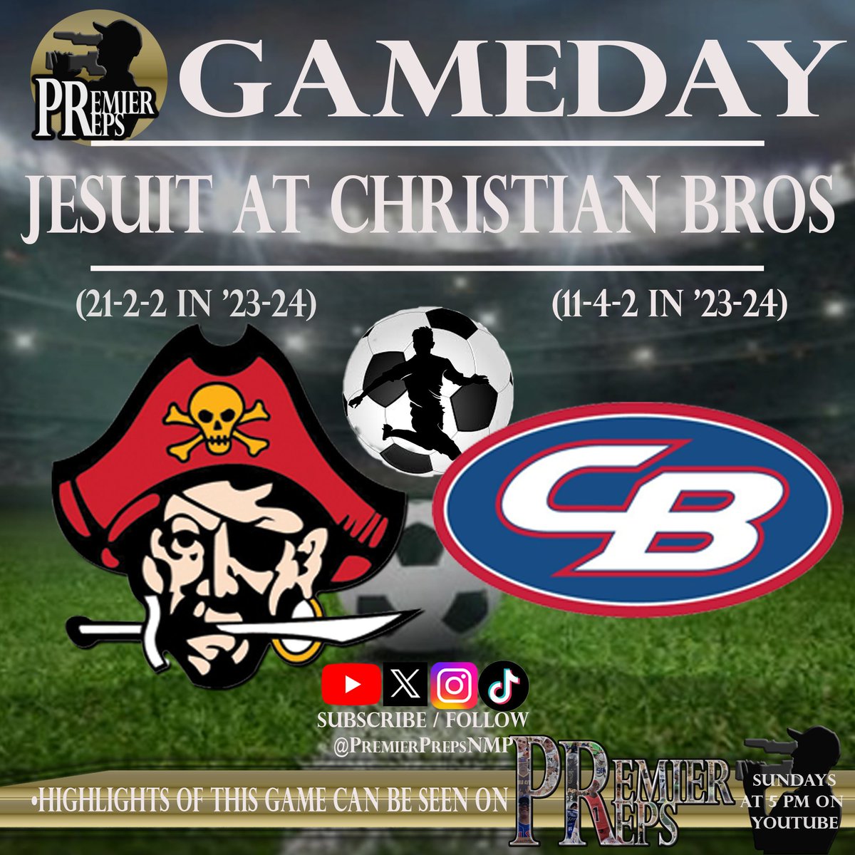 Nick Pecoraro (@premierprepsnmp) on Twitter photo TONIGHT! Our 1st look at soccer coverage this season with <a href="/JesuitHighSac/">Jesuit Sacramento</a> & <a href="/cbsacsoccer/">CHRISTIAN BROTHERS SOCCER</a>!
Subscribe on YouTube for FREE to "Premier Preps with Nick Pecoraro" for highlights!
➡️youtube.com/@PremierPreps⬅️
<a href="/CBHSSacramento/">Christian Brothers High School, Sacramento</a> <a href="/Cadellsoccer/">Cadell Elliott-Fairman</a> <a href="/VictorCubero25/">Victor Cubero</a> @Juniorrr1080 <a href="/JesuitMarauder/">Jesuit Sac Athletics</a> TONIGHT! Our 1st look at soccer coverage this season with <a href="/JesuitHighSac/">Jesuit Sacramento</a> & <a href="/cbsacsoccer/">CHRISTIAN BROTHERS SOCCER</a>!
Subscribe on YouTube for FREE to "Premier Preps with Nick Pecoraro" for highlights!
➡️youtube.com/@PremierPreps⬅️
<a href="/CBHSSacramento/">Christian Brothers High School, Sacramento</a> <a href="/Cadellsoccer/">Cadell Elliott-Fairman</a> <a href="/VictorCubero25/">Victor Cubero</a> @Juniorrr1080 <a href="/JesuitMarauder/">Jesuit Sac Athletics</a>