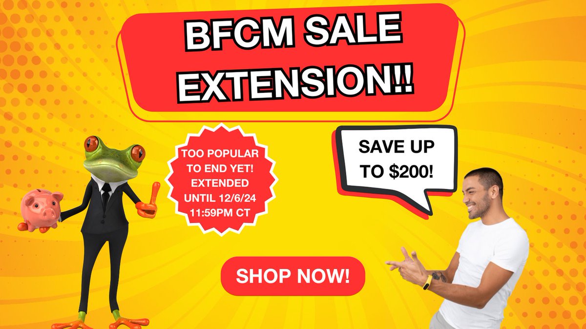 KilnFrog's tweet photo. 🎉NOT OVER YET! Up to $200 OFF!
BFCM is too popular to end! Use:  
BFCM5024: $50 OFF $1500+  
BFCM10024: $100 OFF $2500+  
BFCM20024: $200 OFF $5000+  
Get Yours Now! 🔥
https://t.co/rWyn0fcdlp  
*Offer Ends 12/6/24 at 11:59 pm CST!
#BFCM https://t.co/JD6uWQ8PG8