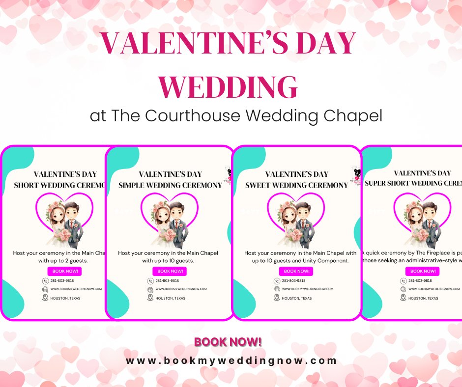 CourtWedding's tweet photo. Celebrate your love this Valentine’s Day! 💘💍 Let us make your dream wedding come true with our romantic Valentine’s wedding services. From intimate ceremonies to unforgettable moments, we’re here to help you say ‘I do’ in style. ❤️ BOOK NO https://t.co/NKcby51HVz
