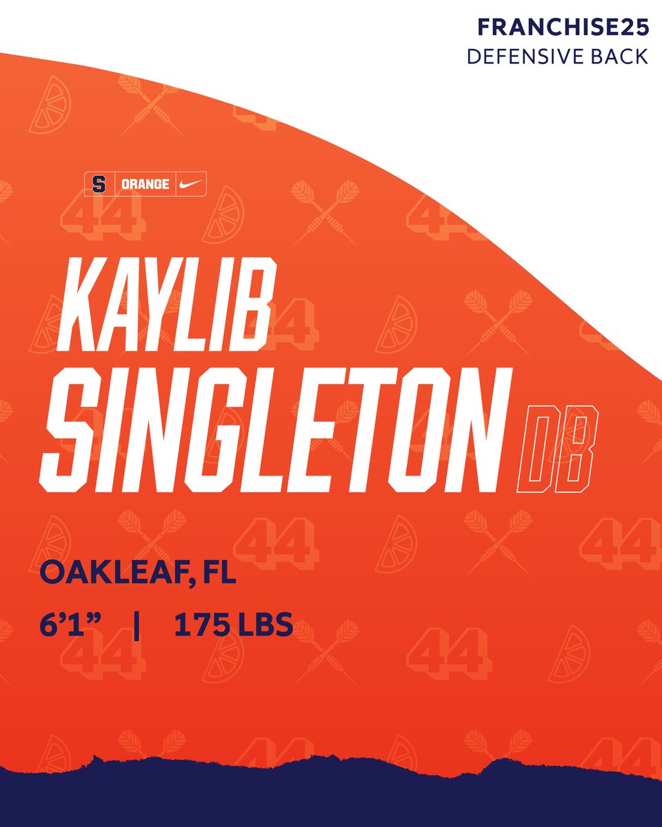 CuseFootball's tweet photo. THE ICEMAN heads North 🧊 @KaylibSingleto3 

Welcome to The Franchise #Franchise25

🍊🎯 https://t.co/hUomaNurPu