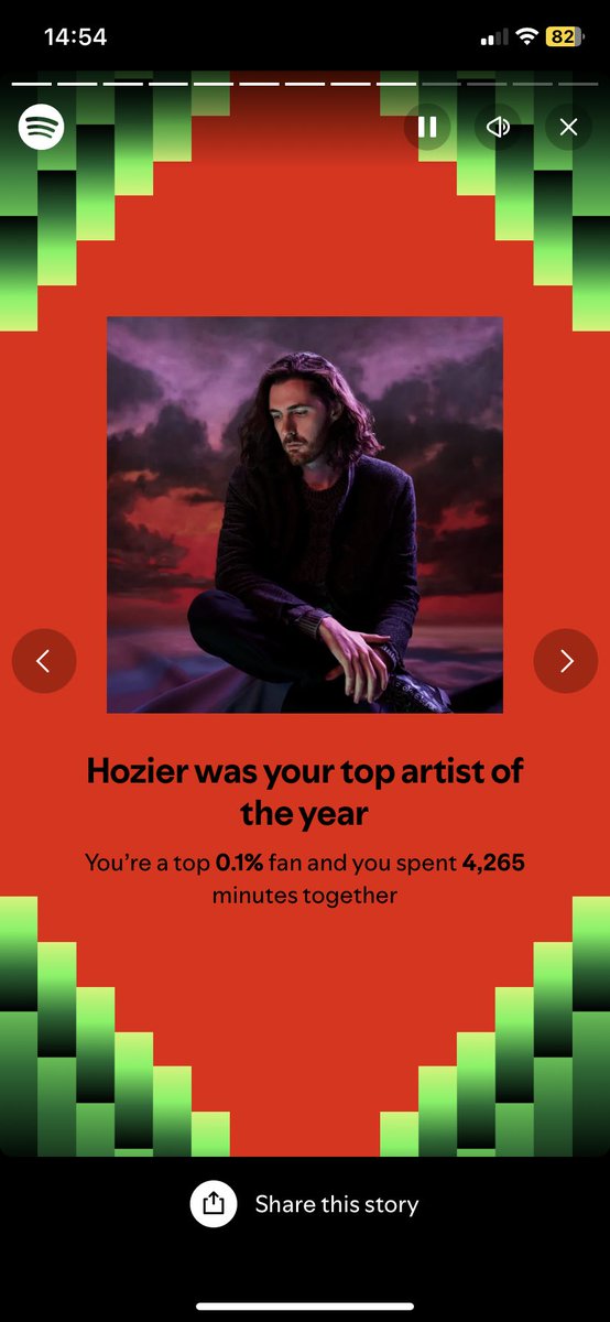 raquelabe's tweet photo. @Hozier deixou mensagem agradecendo os ouvintes no Spotify vou levar pro pessoal. De nada bebê. https://t.co/R2WAjvrGox