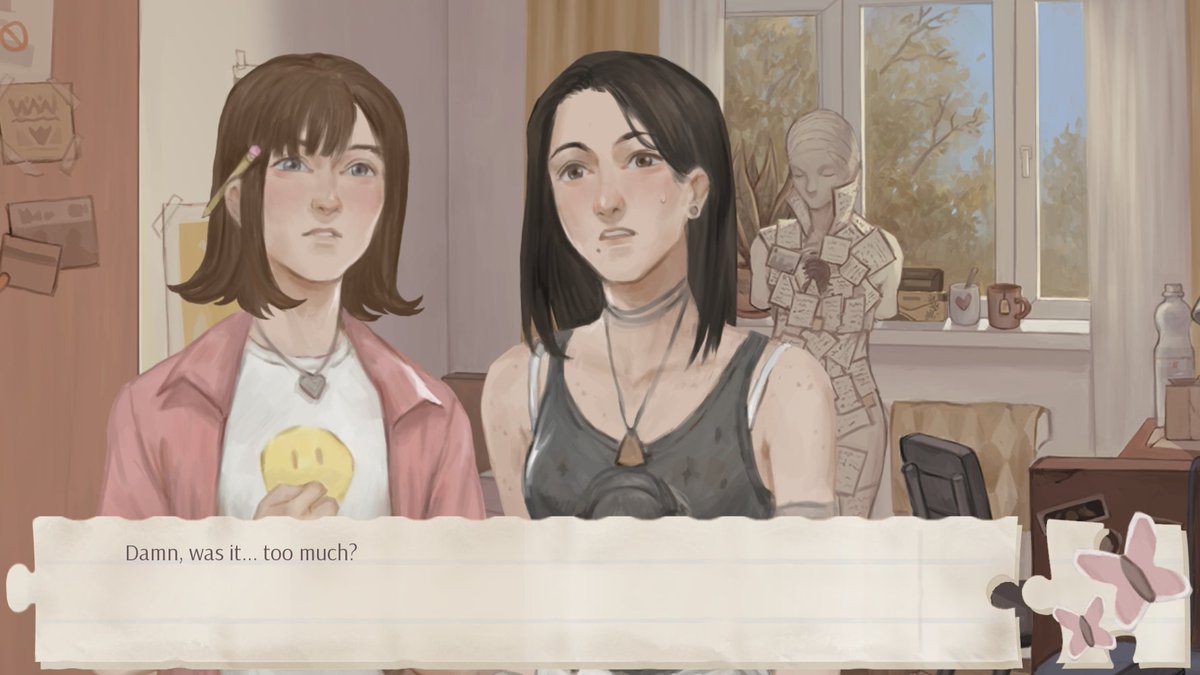 The Final Fragment is a coming-of-age visual novel! 

Nina wavers. Confessing to her crush. Choosing her major. Confronting her ex-friend. 

When a mysterious incident changes everything, will she finally find her own voice?

Wishlist now on Steam!

#wishlistwednesday #wlw (1\2)