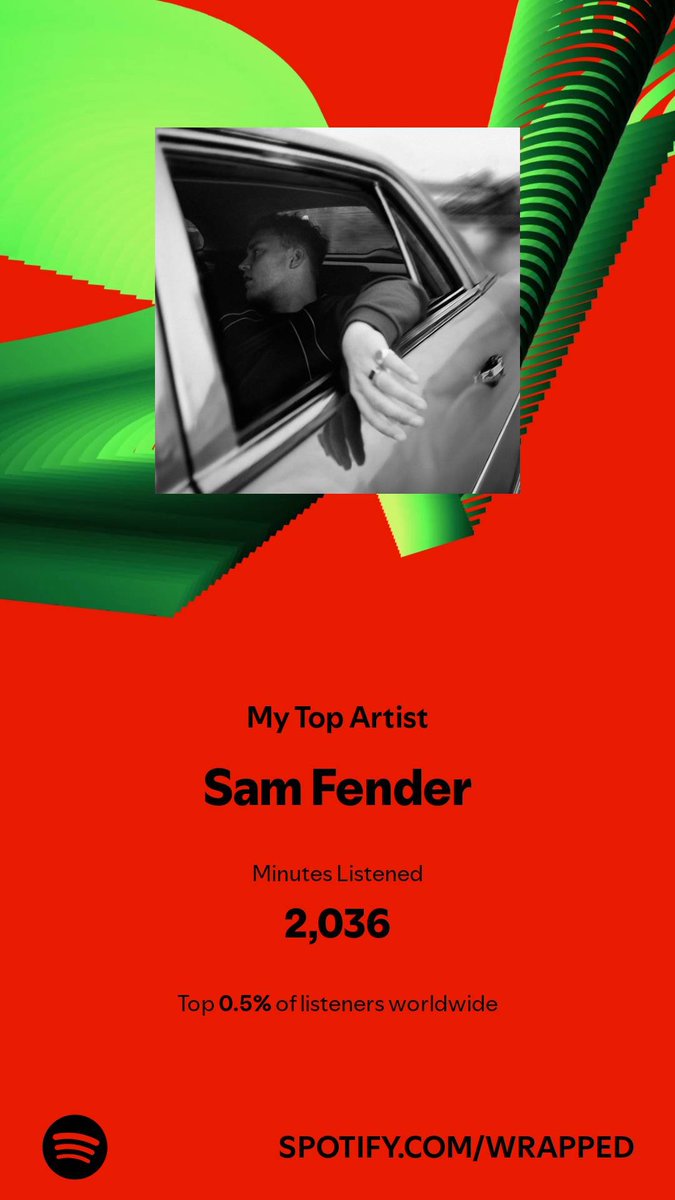 Pheen89's tweet photo. @samfendermusic I spent 2,036 minutes with you my top artist in 2024. Can't wait to see you on th 16th in Glasgow! #SpotifyWrapped2024 https://t.co/PoMkrp7RP8