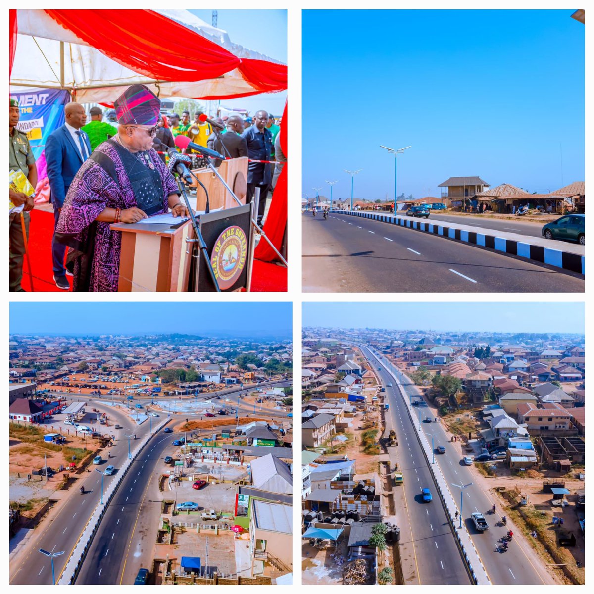 CAPT__Vincent's tweet photo. The newly completed East Bypass Ringroad Osogbo; commissioned earlier by Oyo state Governor @seyimakinde - Clearly Governor Ademola Adeleke had made huge difference in his first 2 years in office; Osun will be better and greater.
#OsunInfraFocus
#AdelekeMidtermScorecard https://t.co/OkvekLTQxm