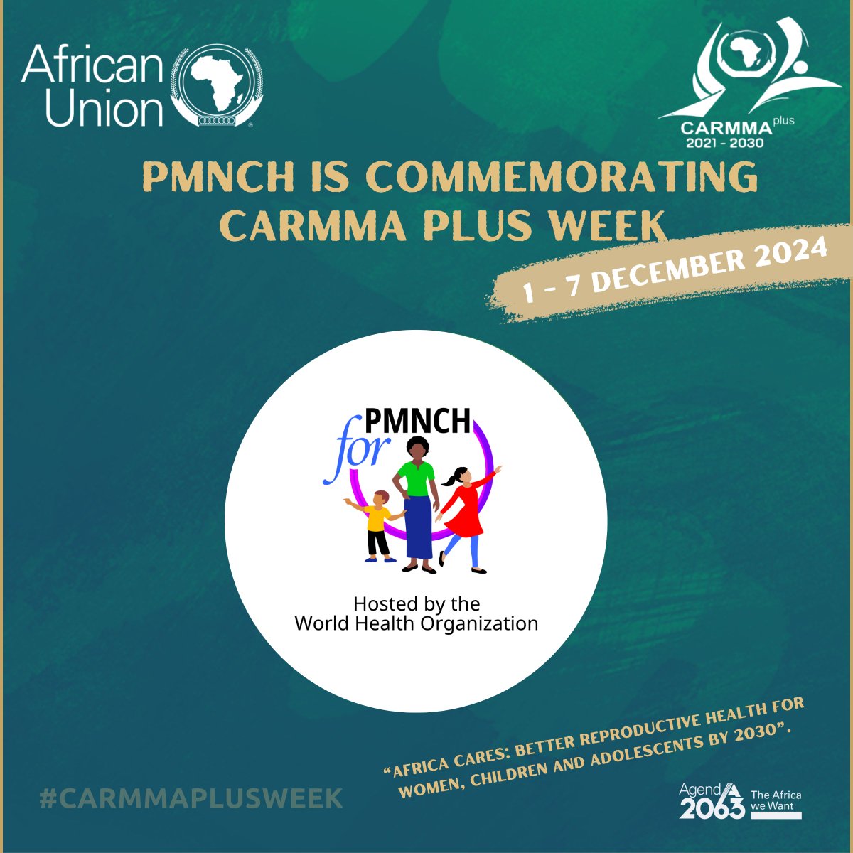 PMNCH's tweet photo. Leadership matters! As we mark #CARMMAPlusWeek, we call on
governments to strengthen health policies and governance to end
preventable maternal and child deaths by 2030. Letโs build resilient
health systems together. #AfricaCares #CARMMAPlusIsBack
PMNCH is supporting the #WHA77 Resolution to reduce maternal, newborn, and child mortality. Learn more here: ๐
https://t.co/ZJf7y0obw1
@CARMMAfrica @_AfricanUnion @AU_HHS