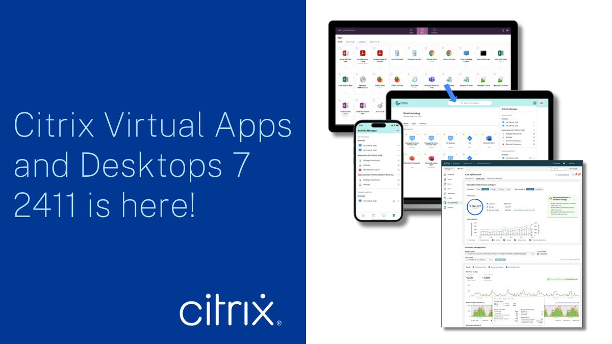 Citrix Virtual Apps and Desktops 7 2411 is here! 💥

Now generally available, this release is packed full of enhancements including new platform and StoreFront UIs, NetScaler Zero Touch Certificate Management, and more. Here's a breakdown of what's new: spr.ly/6014thKkA